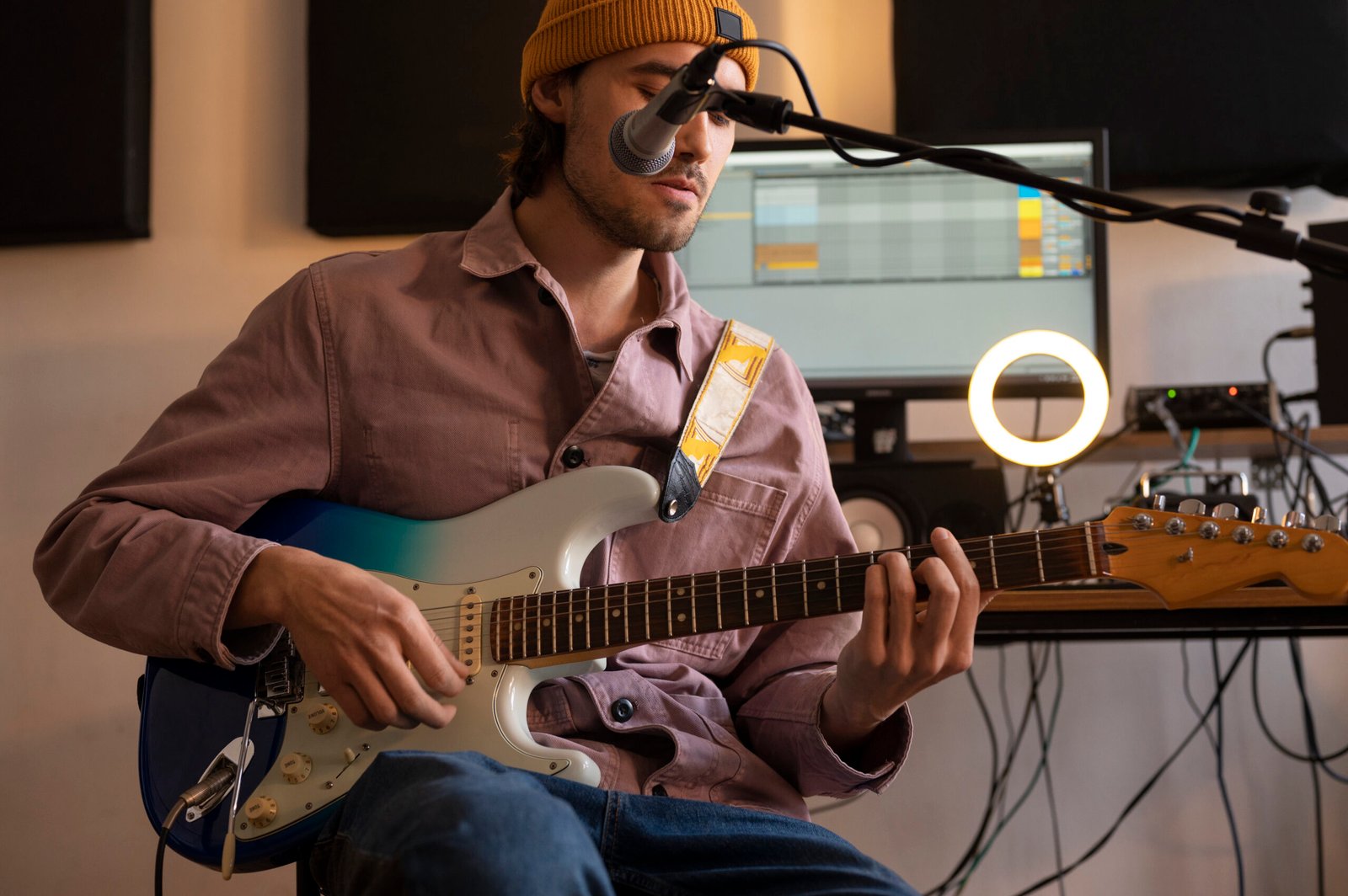 front-view-musician-working-studio